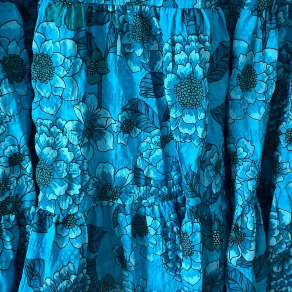 Zara Vibrant Blue Floral Dress - Picture 2 of 3